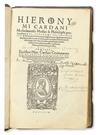 ASTRONOMY  CARDANO, GIROLAMO. In Cl. Ptolemaei Pelusiensis IIII de astrorum judiciis . . . libros commentaria.  1554